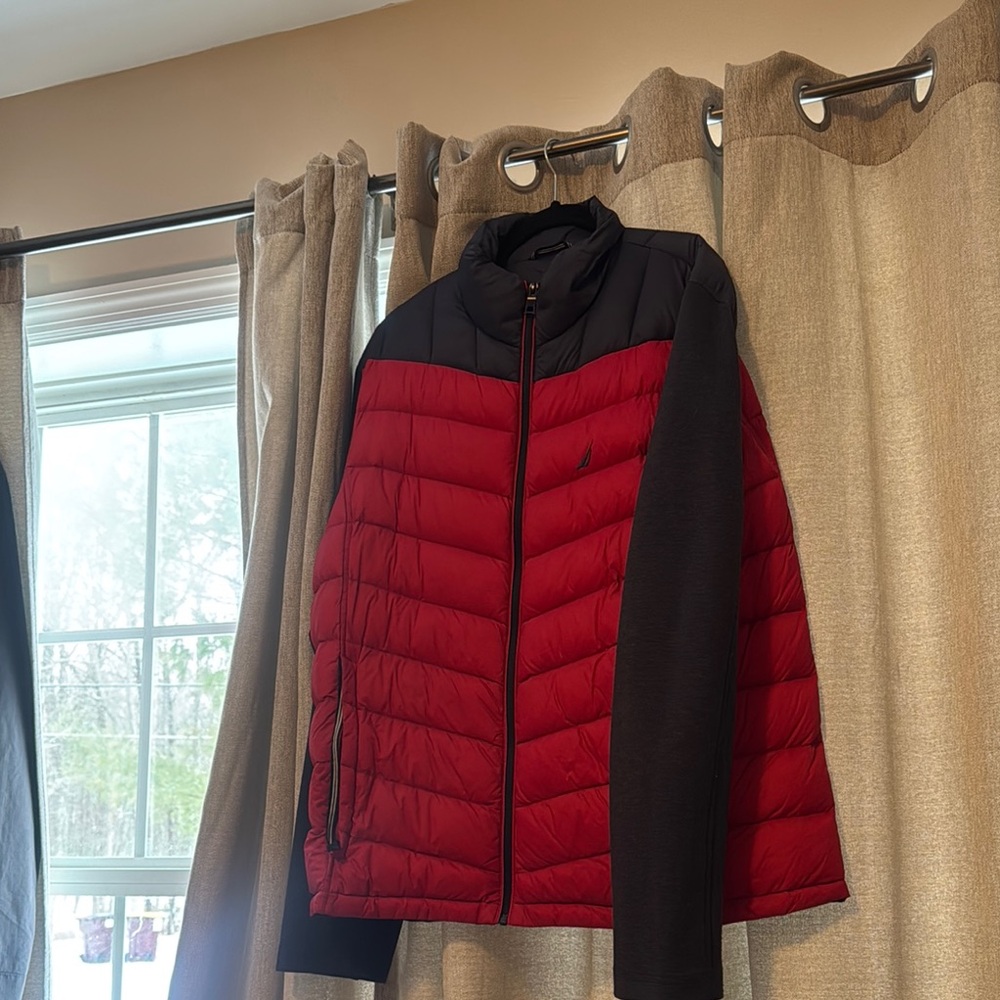 Men's Red and Black Jacket